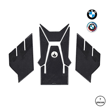 BMW S1000XR 2023 ile Uyumlu Kaydırmaz 6D Karbon 7 Parça Tank Pad Seti GC44