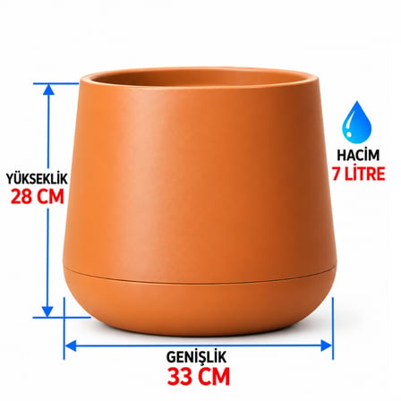 Omnipazar SO-ATL04 Atlas Dekoratif Plastik Modern Saksı 7 LT No: 4  