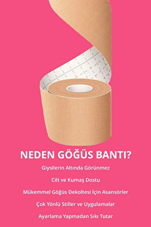 5 Cm X 5 Metre Ten Renk Göğüs Şekillendirici Bant