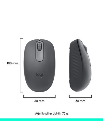 Logitech M196 Bluetooth Kablosuz Mouse ve Nero 15.6 inç Notebook Sırt Çantası - Siyah