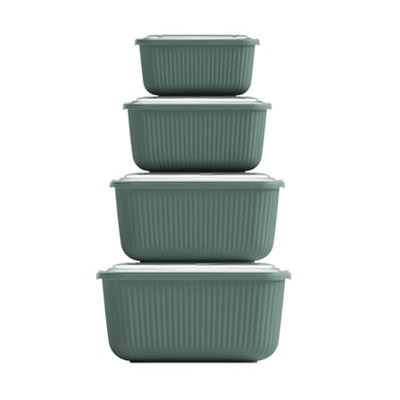Sızdırmaz Dikdörtgen Saklama Kabı Seti (600/1100/1800/3000 ml)