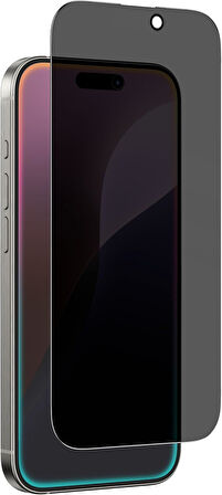 Apple iPhone 16 Pro ile Uyumlu Hayalet Gizlilik Filtreli Privacy 9H Cam Ekran Koruyucu