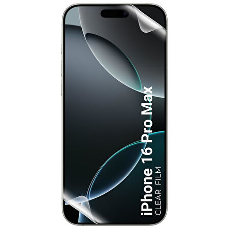 Apple iPhone 16 Pro Max ile Uyumlu Esnek Ekranı Tam Kaplayan Cam Nano Karışımı Ekran Koruyucu