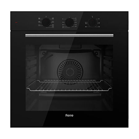 Ferre FlowArt Zeta Vitroseramik Elektrikli  Ankastre Set ( D086 Tuşlu +  MS261 + QBL62CS)