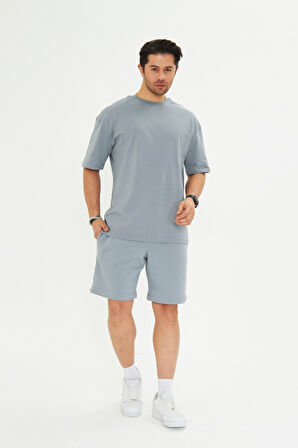 Pamuklu Relax Konforlu Oversize Tişört ve Şort Takımı