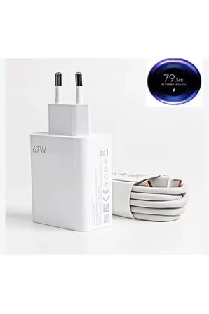67W Hızlı Şarj Aleti Type-C Turbo Xiaomi Redmi Uyumlu Quick Charge 5.0 Kablolu