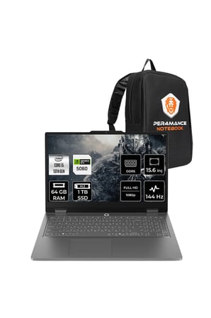 LOQ Essential i5 13450HX 64GB 1TB SSD RTX5060/8GB 65W 15.6" FHD FDOS Gaming Laptop