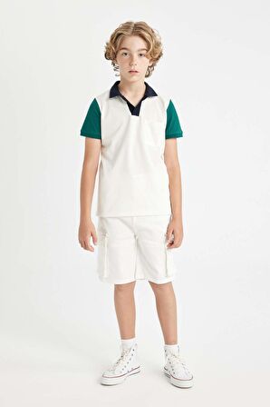 DeFacto Erkek Çocuk Pike Kısa Kollu Polo Tişört C4906A824SMER105