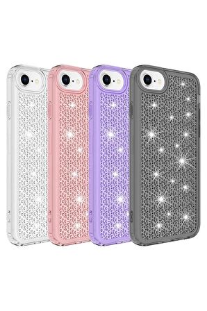 Apple Iphone 8 Ile Uyumlu Kılıf Parlak Tasarım Kadın Telefon Kılıfı Kapak