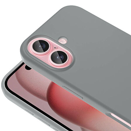 Apple iPhone 16 Uyumlu Kılıf Magsafe Şarj Özellikli Sıvı Teknolojili Silinebilir Sert Kapak