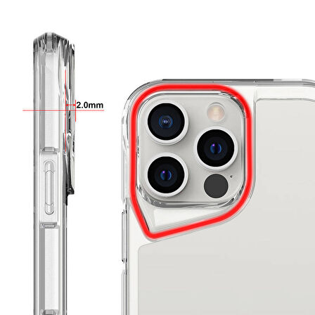 Apple iPhone 16 Pro Max ile Uyumlu Kılıf Airbag Köşeli Üçgen Kamera Tasarımlı Telefon Kılıfı Kapak