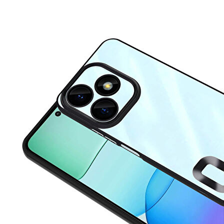 Xiaomi Redmi 13 4G ile Uyumlu Kılıf Şeffaf Logo Gösteren Parlak Renkli Kenar Telefon Kılıfı Kapak