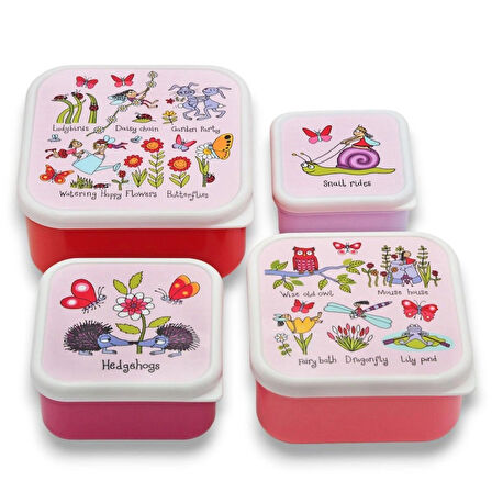 Çelik Matara 400ml  Princess / 4 lü Beslenme Kutusu Secret Garden