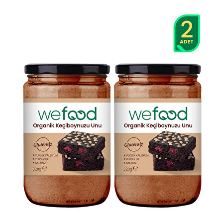 Wefood Organik Glutensiz Keçiboynuzu Unu 320 gr 2'li