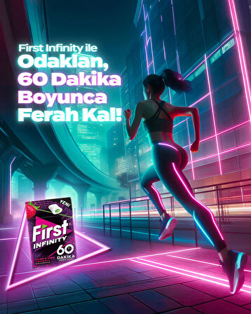First Infinity 60 Dakika Çilek & Lime Aromalı Şekersiz Draje Sakız - 12 Adet