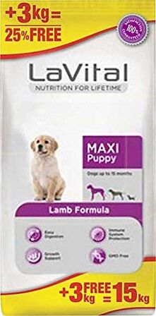 Lavital Maxi Puppy Lamb 12 Kg + 3 Kg