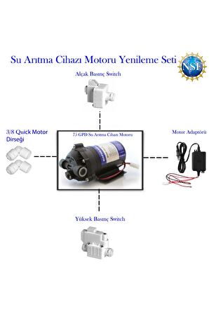 Su Arıtma Cihazı Pompa 75 Gpd (Motor) Yenileme Kiti
