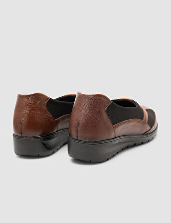 Cabani %100 Hakiki Deri Taba Detaylı Kadın Comfort Ayakkabı