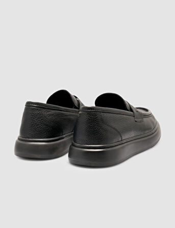 Cabani %100 Hakki Deri Flolter Siyah Erkek Günlük Ayakkabı 