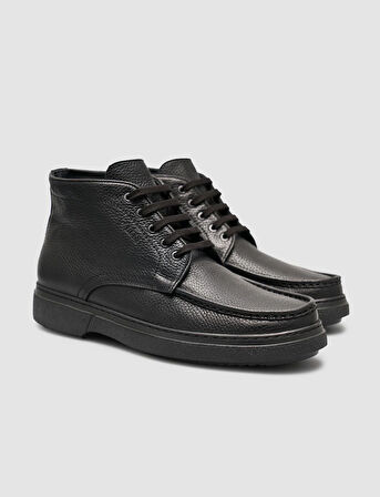  %100 Hakiki Deri Siyah Erkek Günlük Bot
