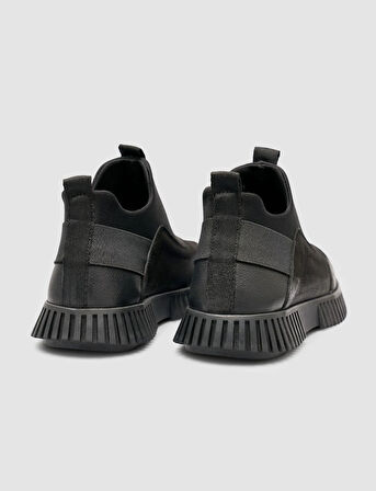  %100 Hakiki Nubuk Deri Siyah Kadın Günlük Bot