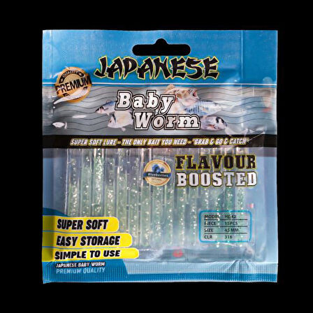 Japanese Baby Worm Aromalı LRF Silikon Solucan Yem 316