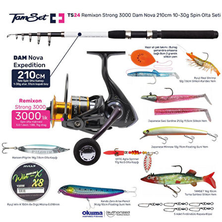 TAMSET Remixon Strong 3000 Nova 210cm Spin Olta Takımı Seti TS24