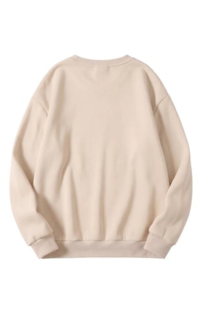 Unisex Baskılı Bisiklet Yaka Sweatshirt