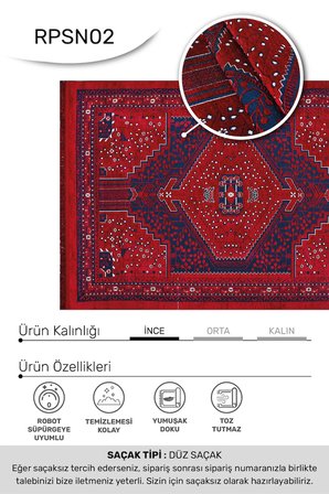 ANATOLIA HALI SAHRA -Kırmızı / Lacivert -Oturma Odası, Salon -Kolay Temizlenebilir