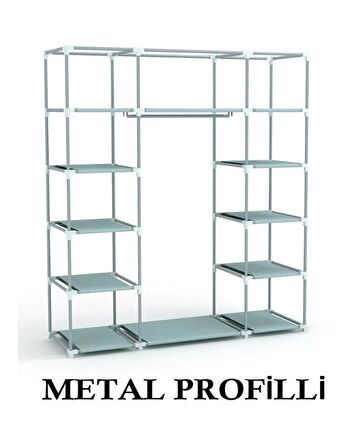 beyazpazar BEZ DOLAP METAL PROFİLLİ ÇYR EKOSE DESEN