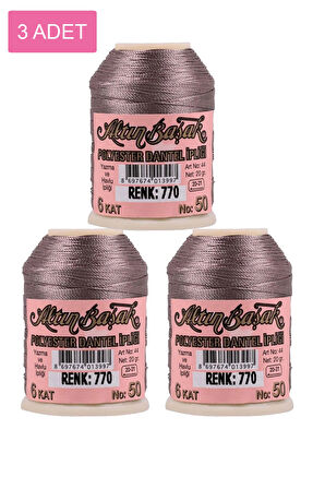 3 Adet Altınbaşak Oya ve Dantel İpi 20 gr - Royaleks - No: 770