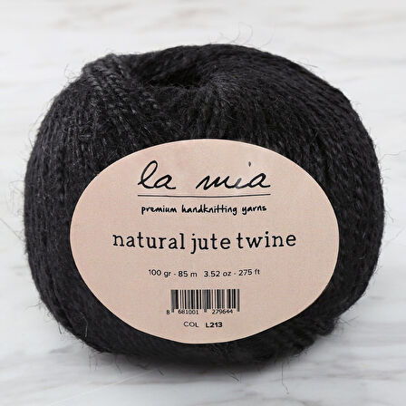La Mia Natural Jute Twine 100 gr Siyah Jüt İp - L213 - 34104