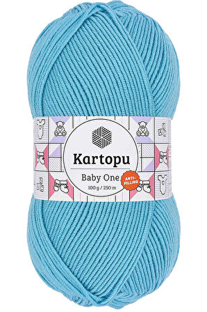 1 Adet Baby One Tüylenmeyen El Örgü İpi Yünü Turkuaz K576