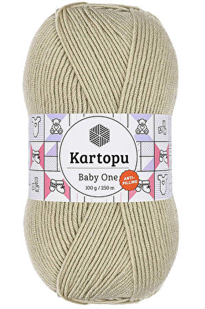1 Adet Baby One Tüylenmeyen El Örgü İpi Yünü Bej K861