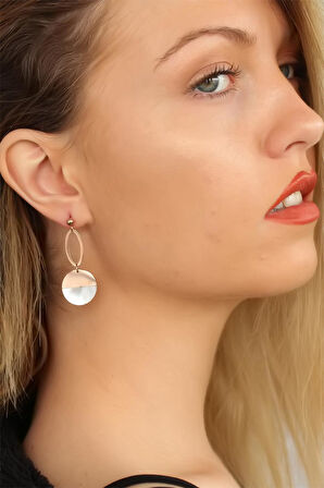 Rose Renk Kadın Küpe