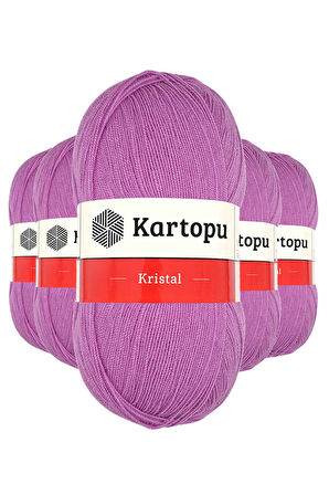 5 Adet Kristal Çift Katlı El Örgü Lif İpi Leylak K805