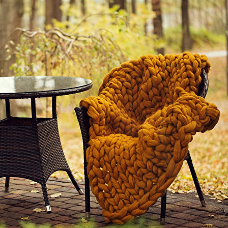 La Mia Jumbo Sarı Dev Yün El Örgü İpi - J5