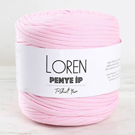 Loren Penye Kumaş El Örgü İpi Toz Pembe - 29 - 33505