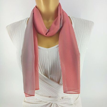 PAREDORA Soft Pembe Gri Uzun Fular