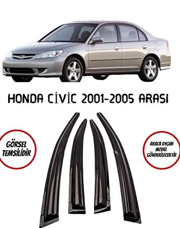 Honda Civic Cam Rüzgarlığı 4lü 2001-2005 Arası