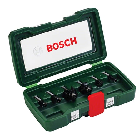 Bosch 6-Parçalı Tc Freze Ucu Seti, 8 mm Şaft