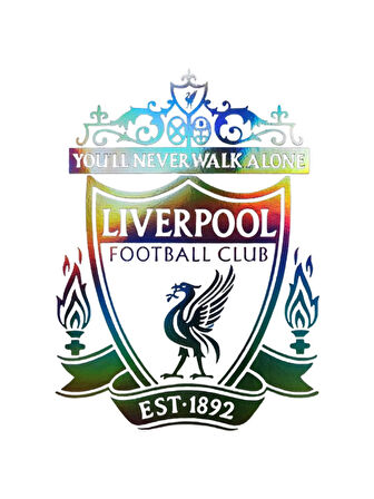 LFC Logo Hologram Çok Amaçlı  Sticker –15X20 cm Araç, Laptop, Telefon ve Diğer Yüzeyler İçin