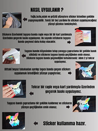 LFC Logo Hologram Çok Amaçlı  Sticker –15X20 cm Araç, Laptop, Telefon ve Diğer Yüzeyler İçin