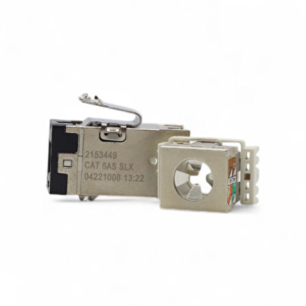 Commscope 2153449-2  SLX-6AS-BLK Cat6A Metallic Shielded Keystone Jack Siyah Renk 