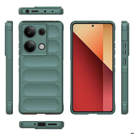 Xiaomi Redmi Note 13 Pro 4G Uyumlu Kılıf Dalga Desenli İçi Kadife Telefon Kılıfı
