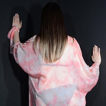 PAREDORA Pembe Batik Kimono Pareo