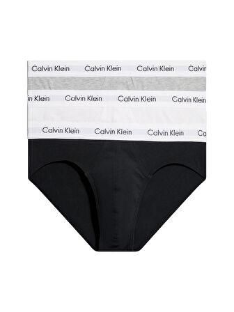 Calvin Klein Erkek 3’Lü Siyah Gri Beyaz Slip