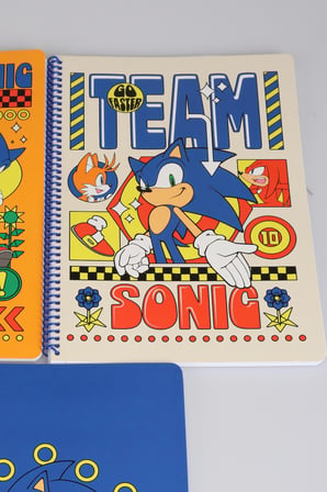 x Dekomus "Speed Force Collection" Sonic A4 Spiralli Çizgili Defter 80 Yaprak Tek Adet