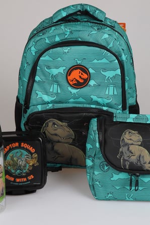  x Dekomus "T-Rex Force Collection" Jurassıc World Lisanslı Okul ve Beslenme Çantası,Matara,Beslenme Kabı Seti