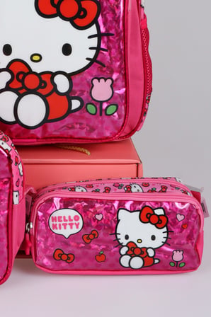  x Dekomus "Love Shine Collection" Hello Kitty Lisanslı Ortopedik İlkokul,Beslenme ve Kalem Çantası Seti 